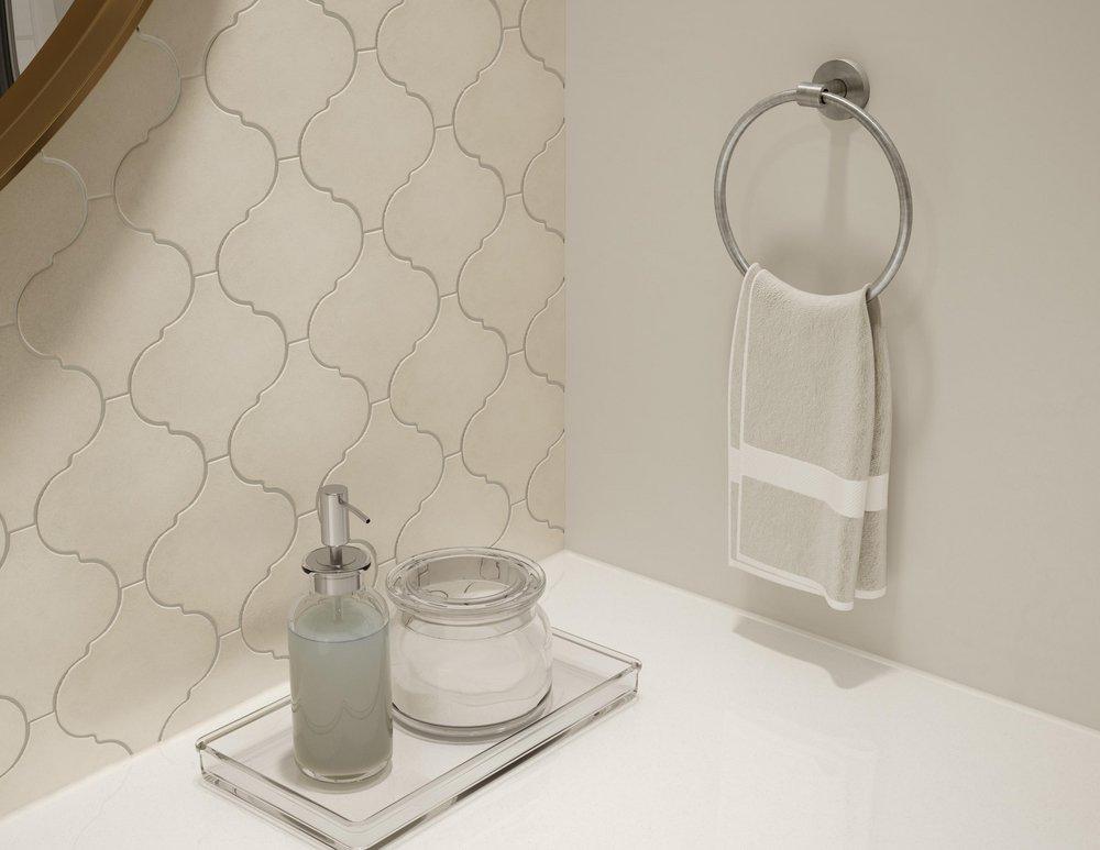 Symmons Industries Satin Nickel Round Closed Towel Ring 