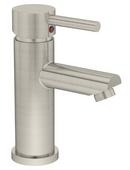 Symmons Industries Satin Nickel Deck Mount Round Bathroom Sink Faucet with Single Round Handle 