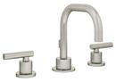 Symmons Industries Satin Nickel 1.5 gpm 3 Hole Deck Mount Widespread Bathroom Sink Faucet with Double Lever Handle 