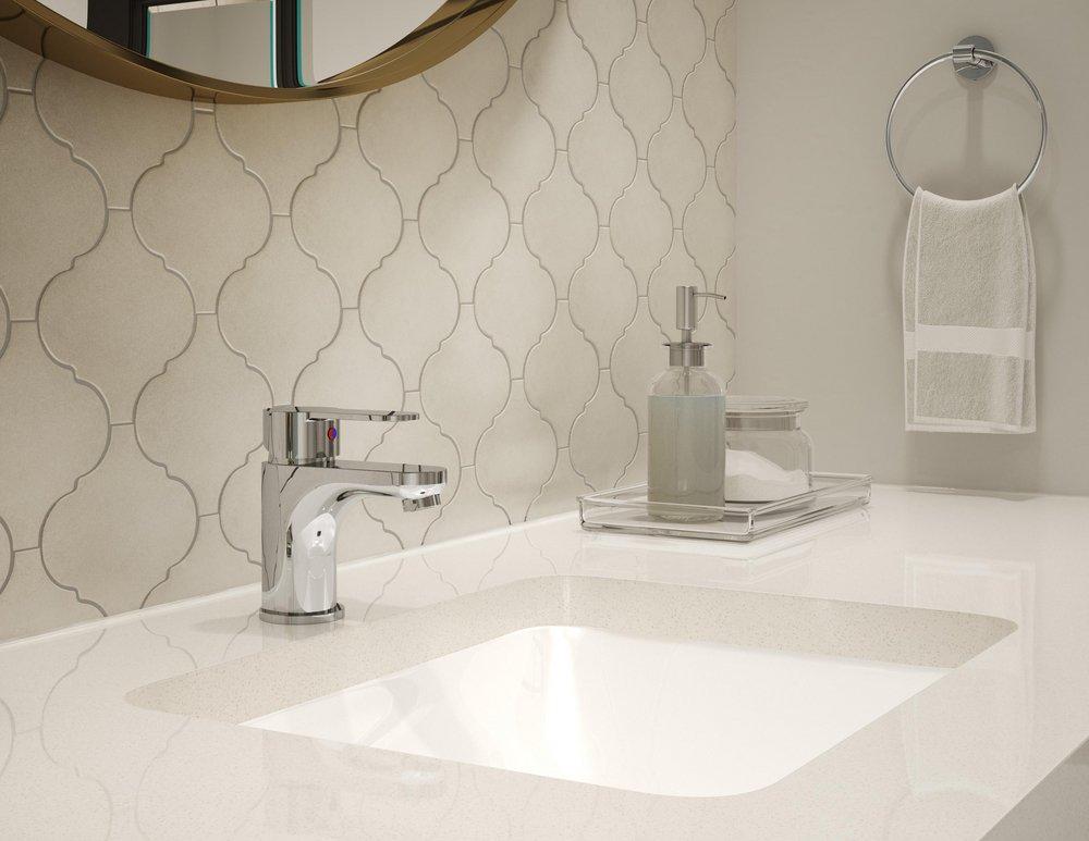 Symmons Industries Polished Chrome 1 gpm 1 Hole Deck Mount Institutional Sink Faucet with Single Lever Handle 