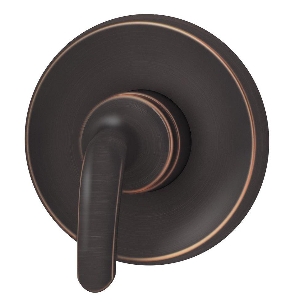 Symmons Industries Seasoned Bronze Wall Mount Dual Outlet Diverter Trim with Single Lever Handle 