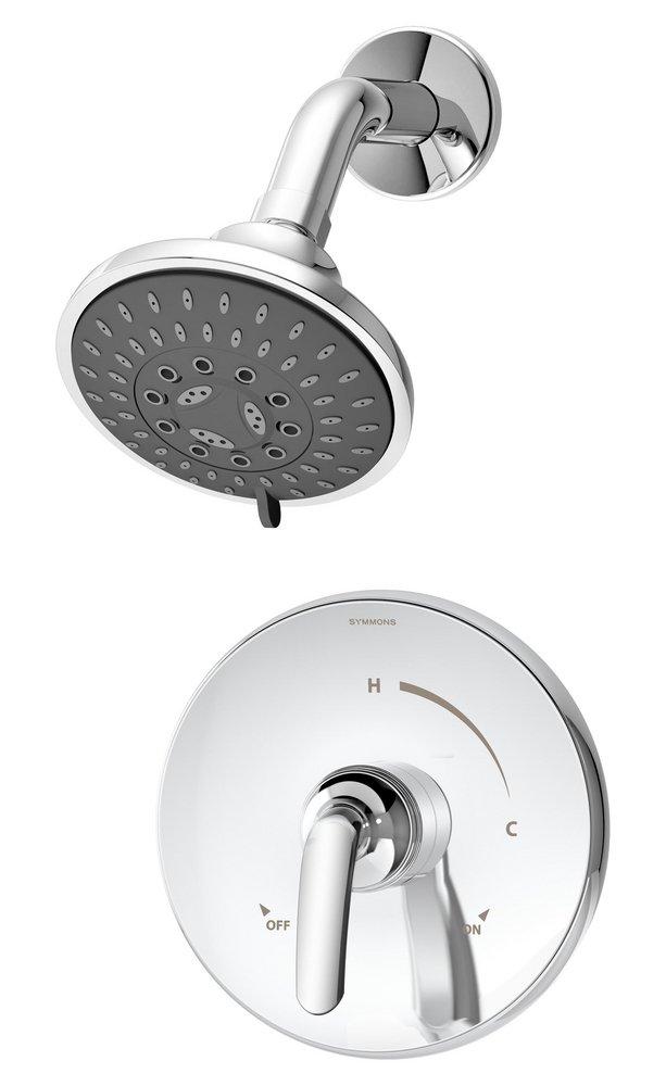 Symmons Industries Polished Chrome 1.5 gpm Pressure Balance Shower Faucet Trim Only with Single Lever Handle 