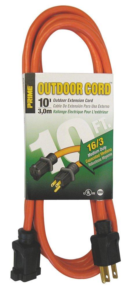 PRIME® Orange Outdoor Extension Cord in Orange 