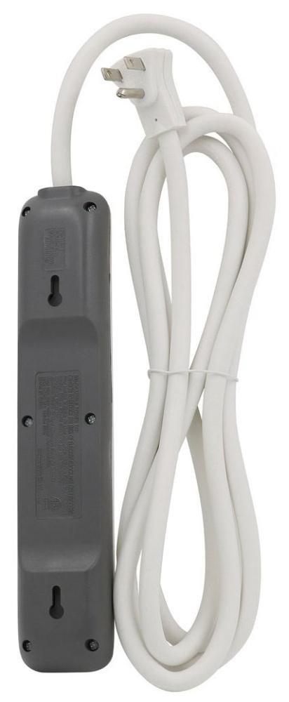 PRIME&reg; Matte White 14/3 ga 6-Outlet Surge Protector 