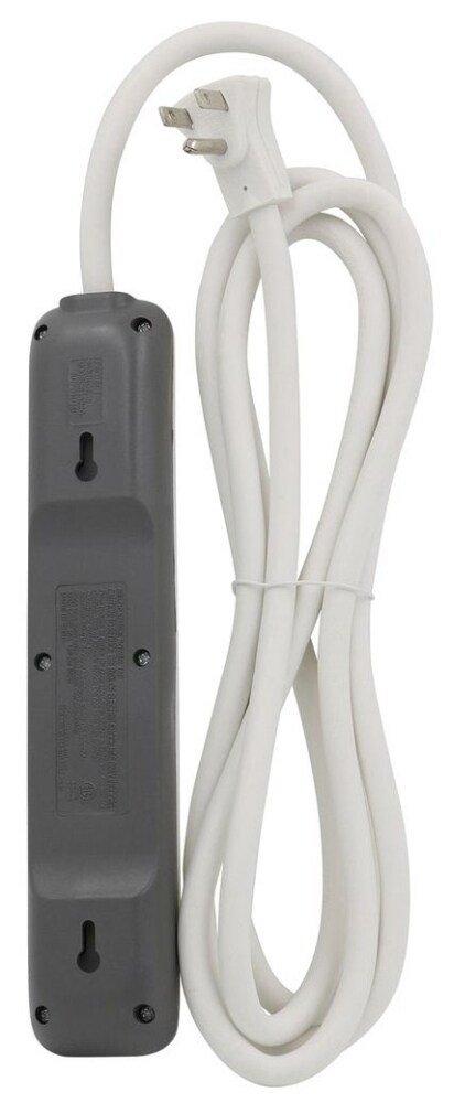 PRIME&reg; Matte White 6-Outlet Surge Protector 