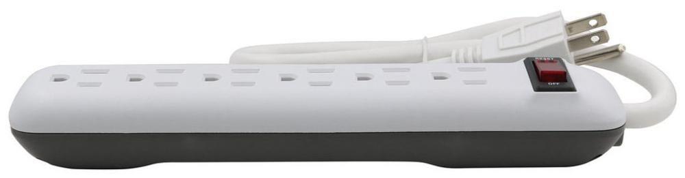PRIME® Matte White 14/3 ga 6-Outlet Surge Protector 