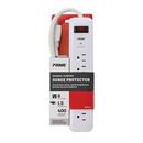 6 Outlet 400J Straight Plug Surge Protector with 1-1/2 ft. Cord
