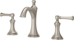 Two Handle Widespread Bathroom Sink Faucet in Brushed Nickel
