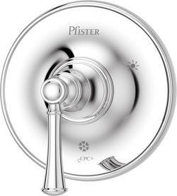 Single Handle Pressure Balancing Valve Trim in Polished Chrome