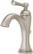 Single Handle Monoblock Bathroom Sink Faucet in Brushed Nickel