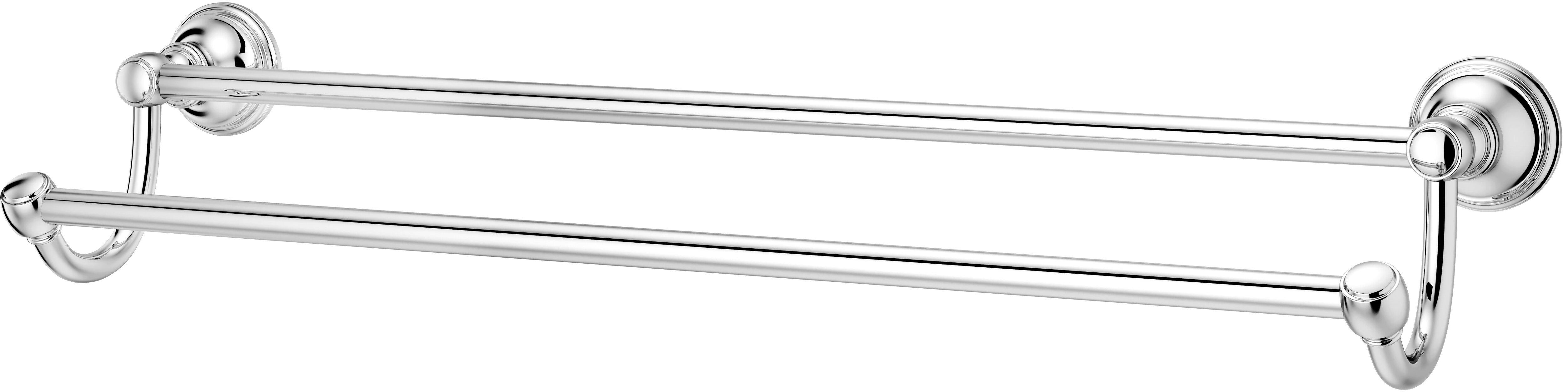 Pfister Polished Chrome 26-15/32 in. Double Towel Rack 