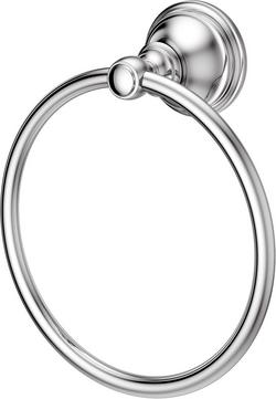 Round Closed Towel Ring in Polished Chrome