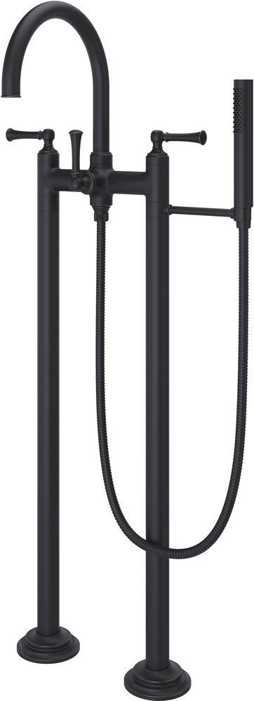 Pfister Tuscan Bronze Two Lever Handle Floor Mount Filler Trim Only 