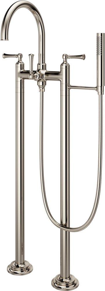 Pfister Polished Nickel Two Lever Handle Floor Mount Filler Trim Only 