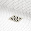 Signature Hardware Polished Nickel 4-1/2 in. Square Shower Drain 