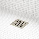 Signature Hardware Brushed Nickel 4-1/2 in. Square Shower Drain 