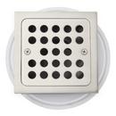 Signature Hardware Brushed Nickel 4-1/2 in. Square Shower Drain 