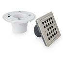 4-1/2 in. Square Shower Drain in Brushed Nickel