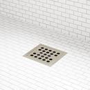 Signature Hardware Brushed Nickel 4-1/2 in. Square Shower Drain 