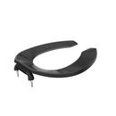 Jones Stephens Black Elongated Open Front Less Cover Toilet Seat 