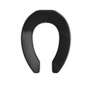 Jones Stephens Black Elongated Open Front Less Cover Toilet Seat 