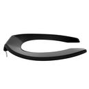Jones Stephens Black Elongated Open Front Less Cover Toilet Seat 
