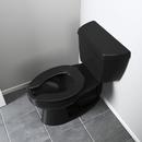 Jones Stephens Black Elongated Open Front Less Cover Toilet Seat 