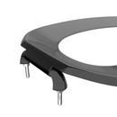 Jones Stephens Black Elongated Open Front Less Cover Toilet Seat 