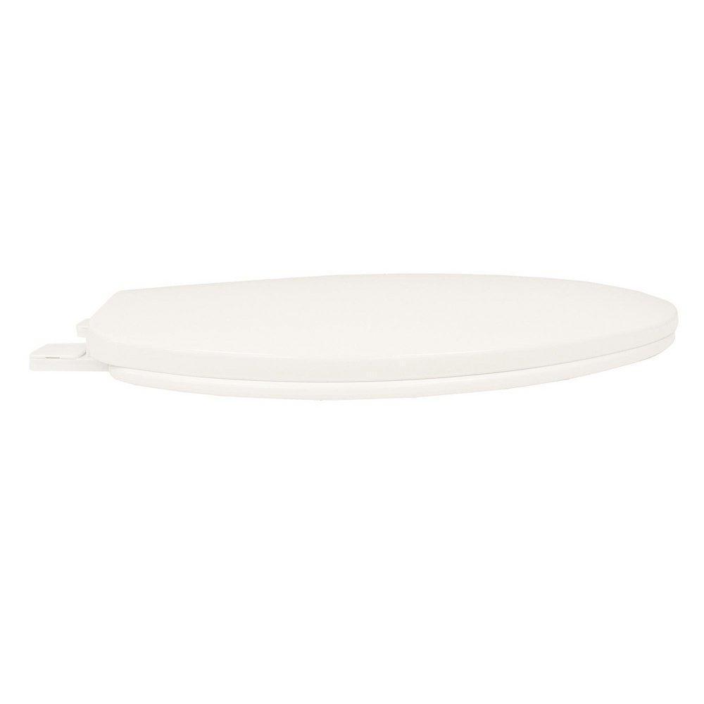 Jones Stephens White Elongated Closed Front Toilet Seat with Cover 