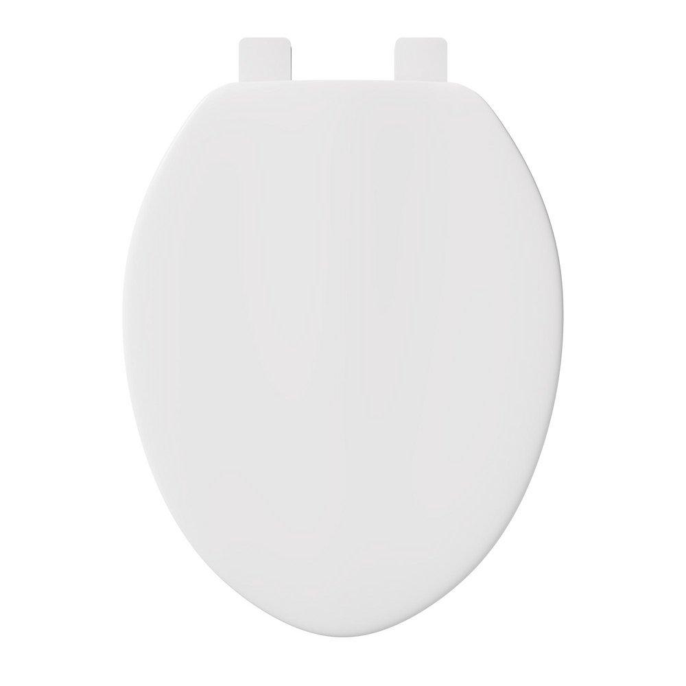Jones Stephens White Elongated Closed Front Toilet Seat with Cover 
