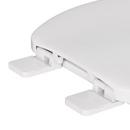 Jones Stephens White Elongated Closed Front Toilet Seat with Cover 