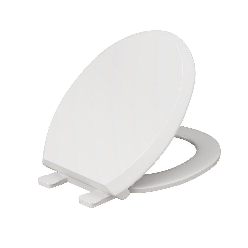 Jones Stephens White Round Closed Front with Cover Toilet Seat 