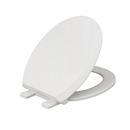 Jones Stephens White Round Closed Front with Cover Toilet Seat 