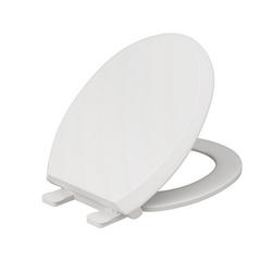 Round Closed Front with Cover Toilet Seat in White