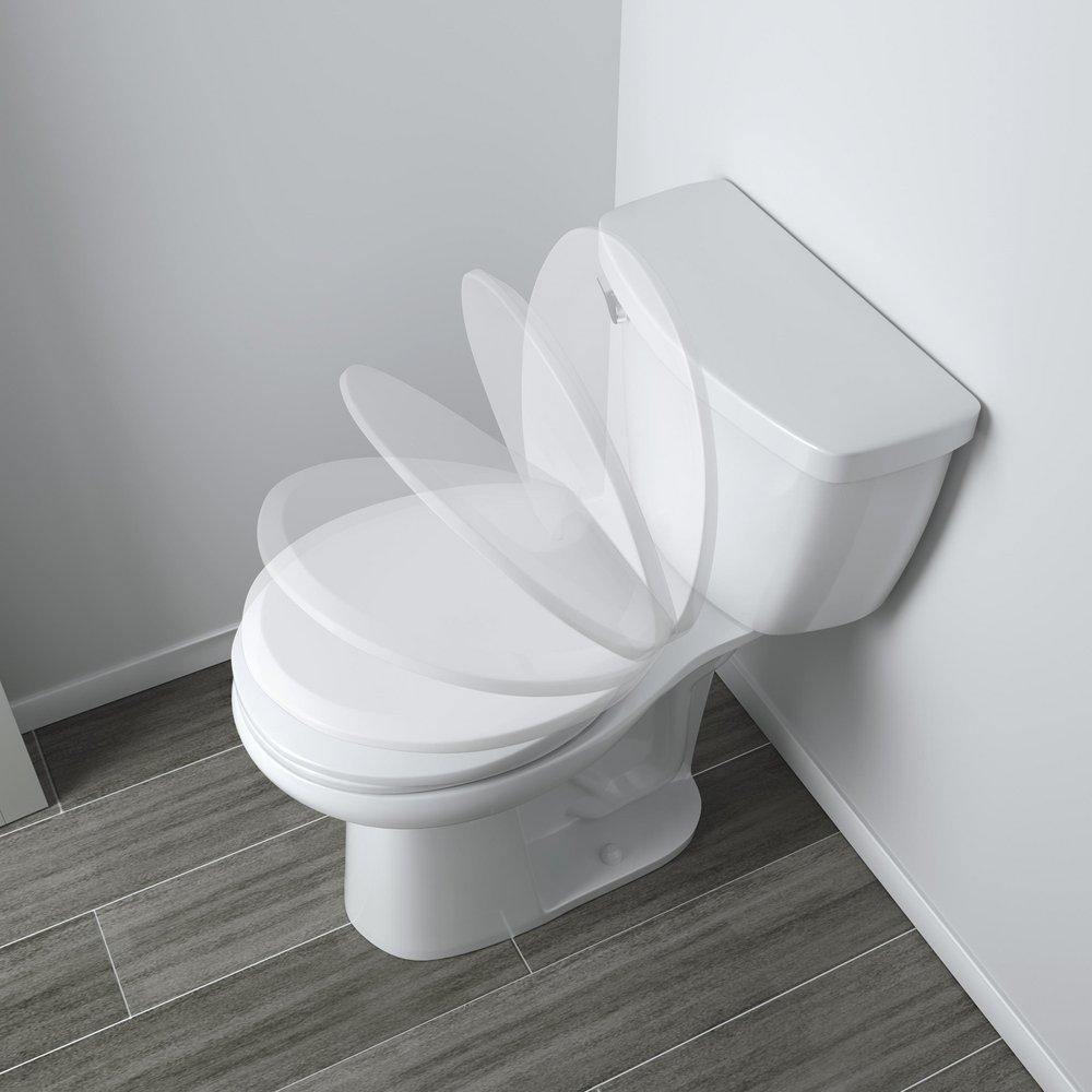 Jones Stephens White Round Closed Front with Cover Toilet Seat 