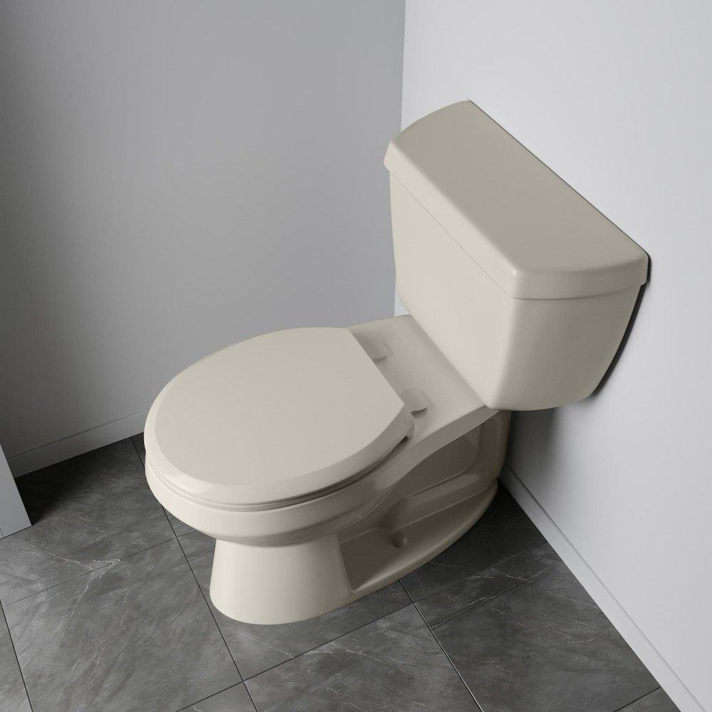 Jones Stephens Neutral Round Closed Front with Cover Toilet Seat 