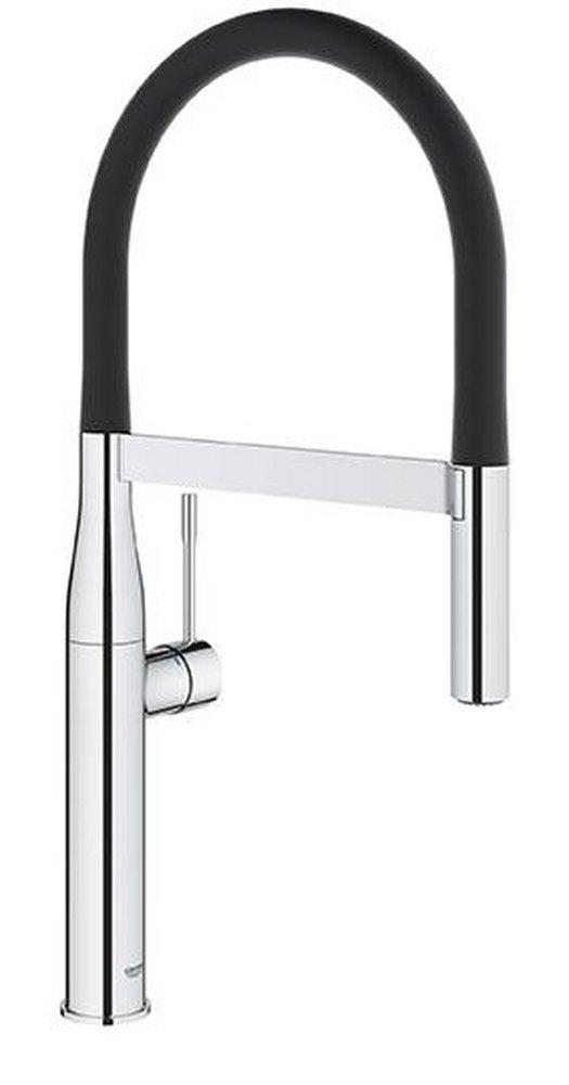 GROHE StarLight&reg; Chrome Single Handle Pull Out Kitchen Faucet 
