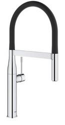 GROHE StarLight&reg; Chrome Single Handle Pull Out Kitchen Faucet 