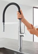 GROHE StarLight Chrome Single Handle Pull Out Kitchen Faucet 