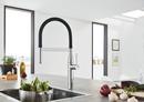 GROHE StarLight Chrome Single Handle Pull Out Kitchen Faucet 