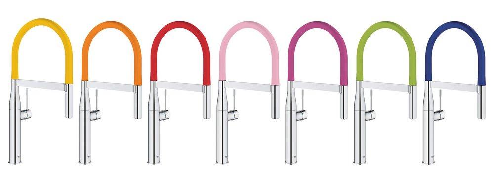 GROHE StarLight Chrome Single Handle Pull Out Kitchen Faucet 