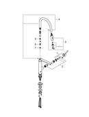 GROHE StarLight&reg; Chrome Single Handle Pull Out Kitchen Faucet 