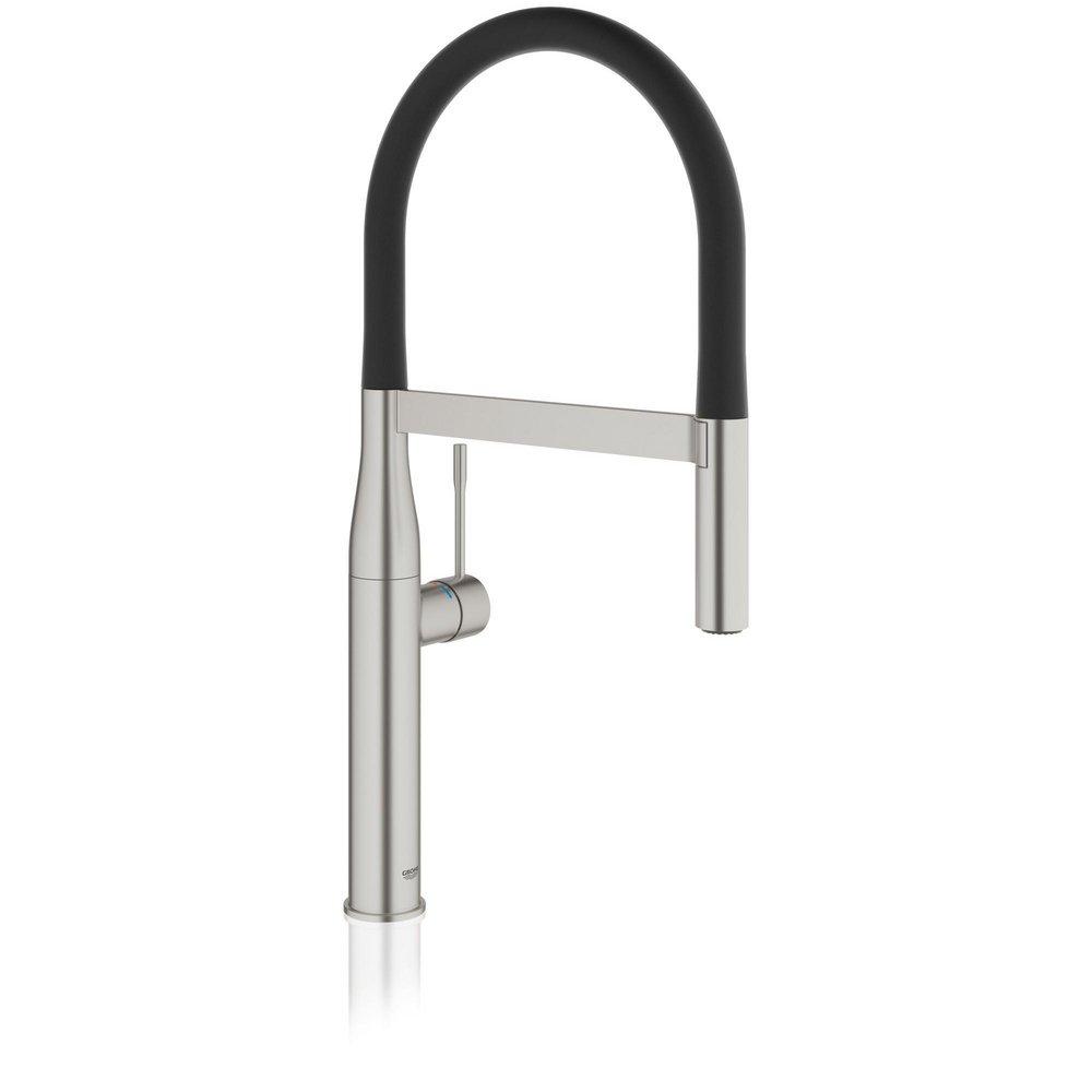 GROHE SuperSteel Infinity™ Single Handle Pull Out Kitchen Faucet 