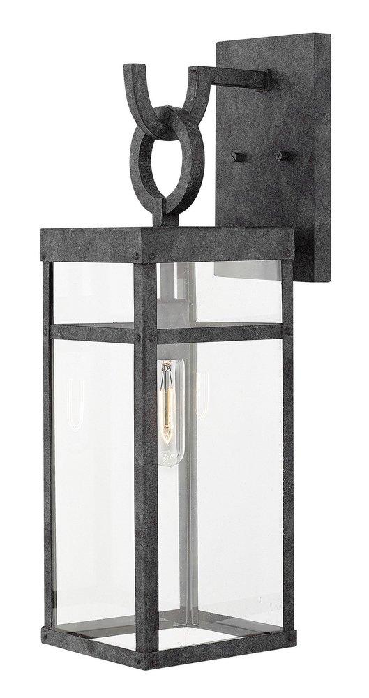 Hinkley Aged Zinc 100W 1-Light Outdoor Wall Lantern 