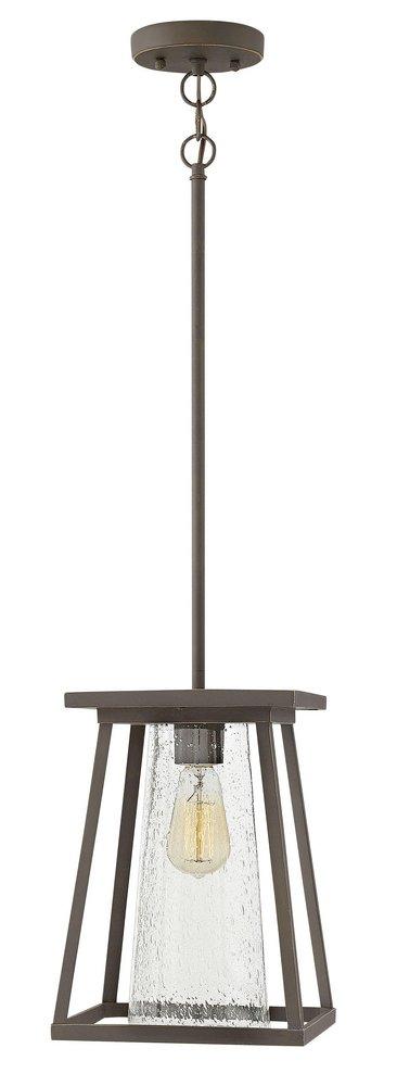 Hinkley Oil Rubbed Bronze 9 x 13 in. 100W 1-Light Ceiling Mount Medium E-26 Outdoor Pendant 