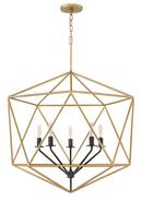 60W 5-Light Candelabra E-12 Chandelier in Deluxe Gold