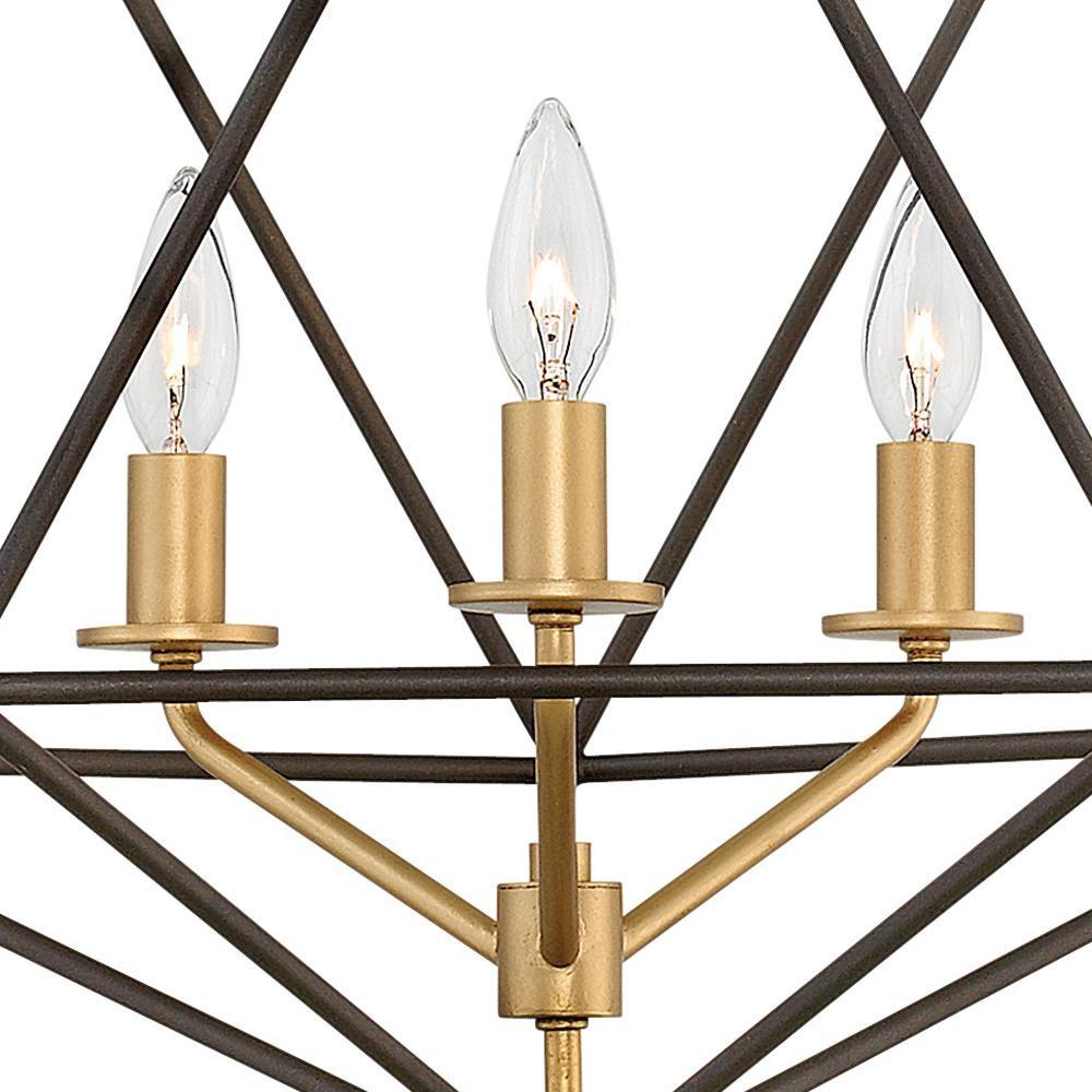 Hinkley Metallic Matte Bronze 60W 3-Light Chandelier 