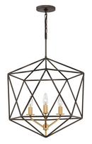 Hinkley Metallic Matte Bronze 60W 3-Light Chandelier 