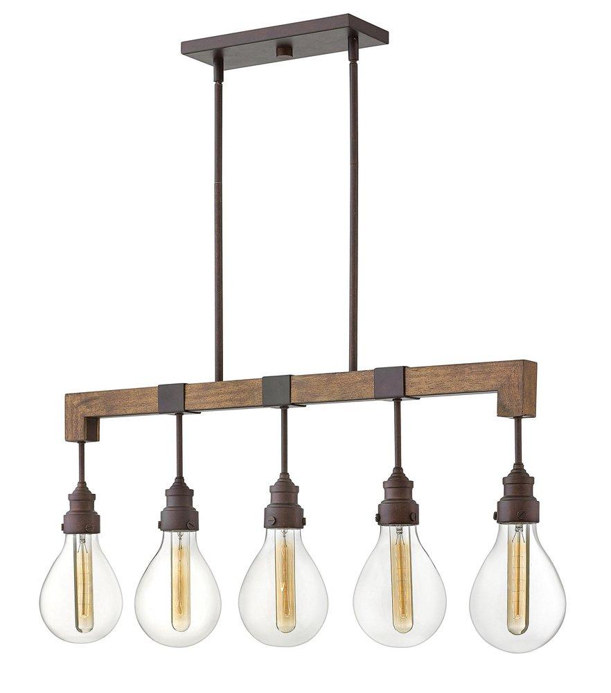 Hinkley Industrial Iron 60W 5-Light Chandelier 