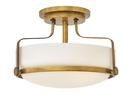 Hinkley Heritage Brass 100W 3-Light Medium E-26 Base Semi Flushmount Ceiling Fixture 